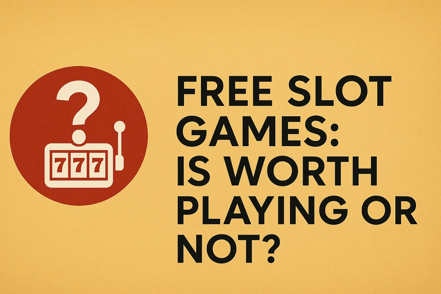 Free Slot Games: Is Worth Playing or Not?